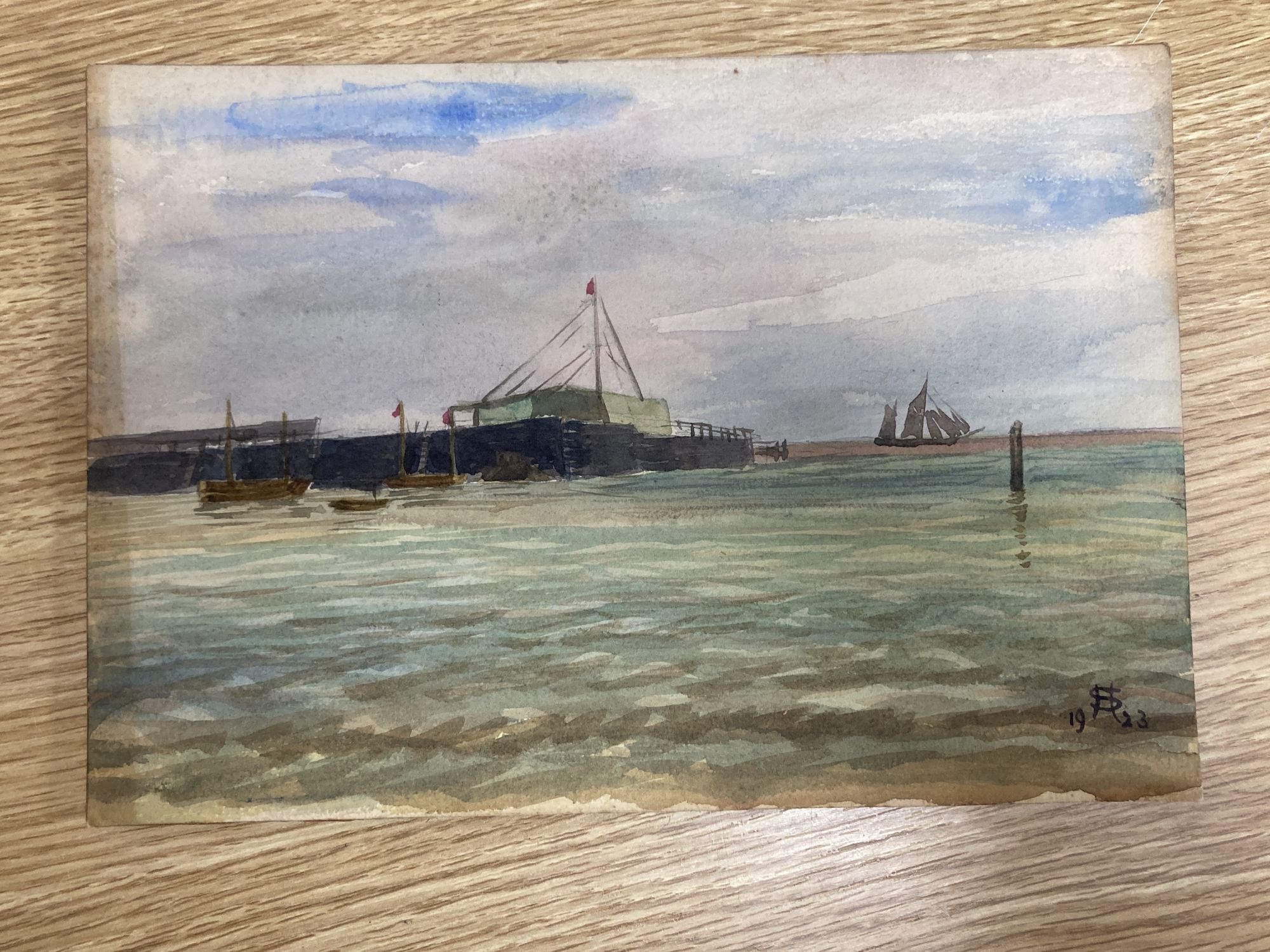 H. Slade, collection of watercolour sketches on board, including views of Buenos Aires, c.1913-1920's, largest 18 x 25.5cm
